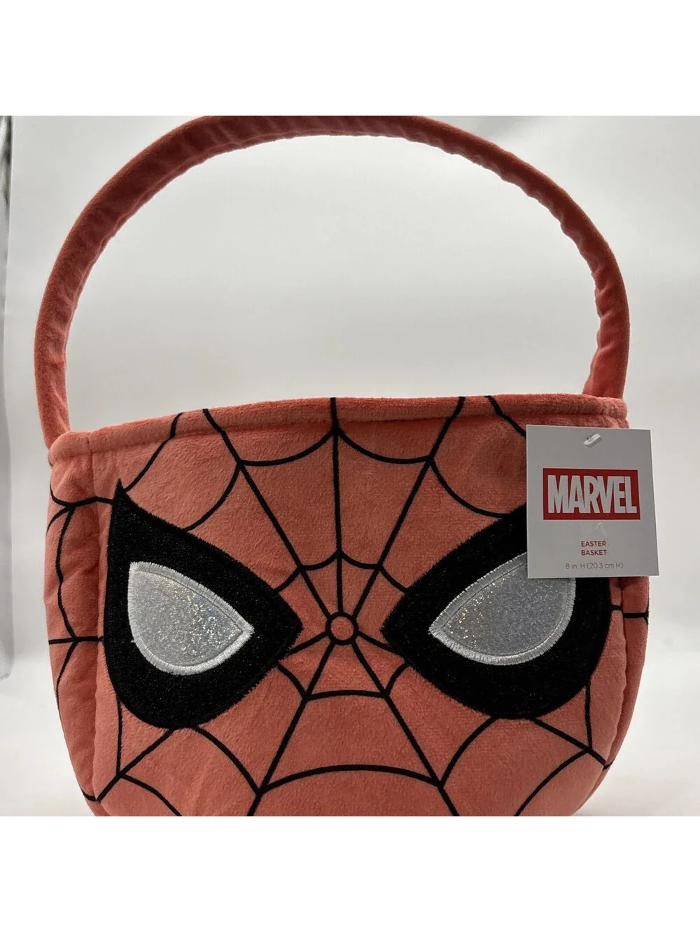 Girl’s Marvel Spiderman “Soft Plush”Easter Basket, Height 8”   NEW With Tag’s